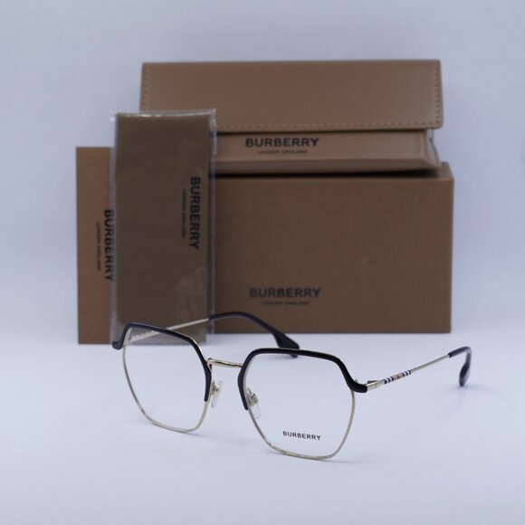 🕶️ New Burberry BE1371 1326 Eyeglasses - Gold/Black Frame - Picture 11 of 11